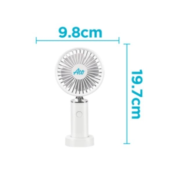 Picture of ACO RECHARGEABLE HANDHELD FAN 1200mAh WHITE