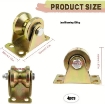 Picture of Track Wheel Pulley U/V-Shaped Angle Iron Track Wheel Pulley Sliding Door Large Iron Guide Rail of the Movable Door Fixed Wheel Bearing Heavy-Duty Geneva Wheel