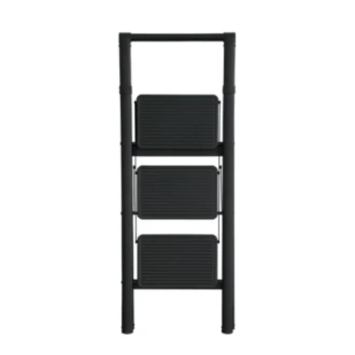 Picture of HOMER 3-STEP STEEL LADDER BLACK HOMLSSL03B