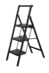Picture of HOMER 3-STEP STEEL LADDER BLACK HOMLSSL03B