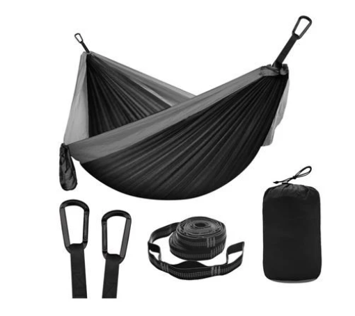 Picture of HOMER HAMMOCK SET WITH BAG SINGLE BLACK HOMKHMBKSB1