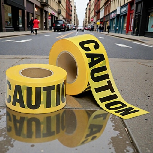 Picture of KL & LING WARNING/CAUTION TAPE 3" X 300M YELLOW/BLACK