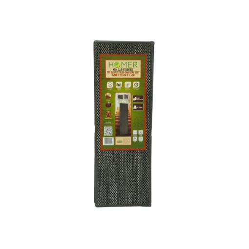 Picture of HOMER CHARCOAL GRAY RUBBER STAIR TREAD CARPET 75CM NON-SLIP AND DURABLE HOMTPR75225BLKGRY