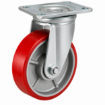 Picture of 8 Inches Harlem heavy duty  Industrial PU Rubber caster wheel  Fixed, Swivel , Castor Wheel with Dual Lock Brake