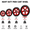 Picture of Harlem Push Cart Rubber Wheel 6,8,10,12 Inches Heavy Duty Rubber Iron Heart Wheel Solid Wheel