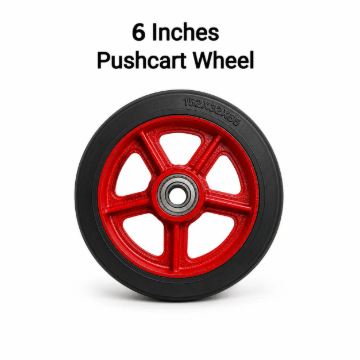 Picture of Push Cart Rubber Wheel 6,8,10,12 Inches light Rubber Iron Heart Wheel Solid Wheel
