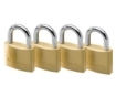 Picture of MASTER LOCK BRASS PADLOCK 4 KEYED ALIKE 20MM HARD STEEL SHACKLE MSP1900Q