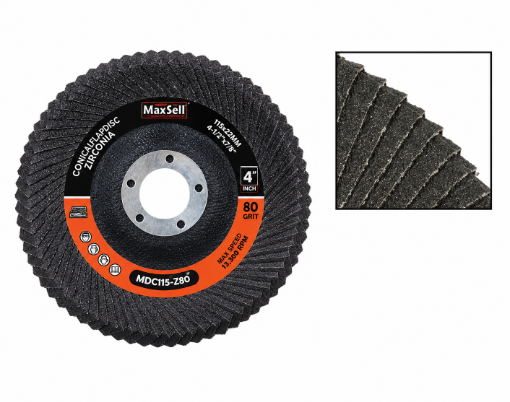Picture of MAXSELL RADIAL ROLLED CURVED EDGE FLAP DISC, MRRC80