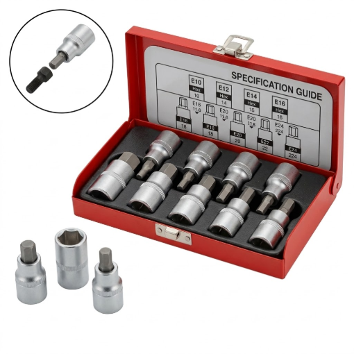 Picture of S-Ks Tools USA 1/2" DR 9PCS. TORX SOCKET SET, S-2019