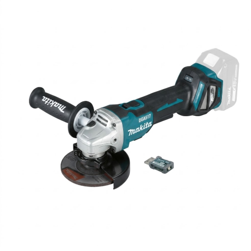 Picture of Makita Cordless Angle Grinder, Variable Speed, Anti-Restart Function, Electric Brake, Paddle Switch, DGA418ZU