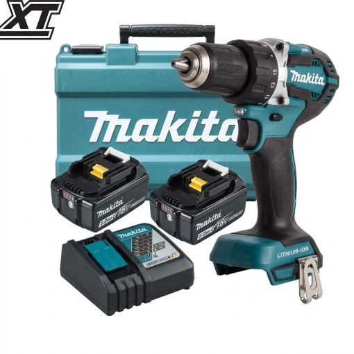 Picture of Makita 18V LXT BL XPT SUB-COMPACT Cordless 13 mm (1/2") 60 N·m (530 in.lbs.) Hammer Driver Drill, DHP484RFE