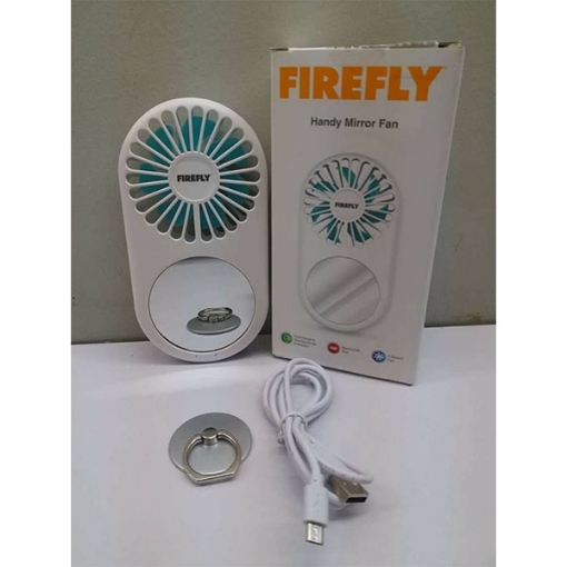 FIREFLY RECHARGEABLE HANDY FAN WITH MIRROR